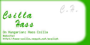 csilla hass business card